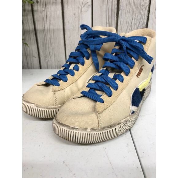 Puma Make History Now Clyde Mid x Black Fives Jr Sneaker Creme Brulee Size 6C - Picture 2 of 6